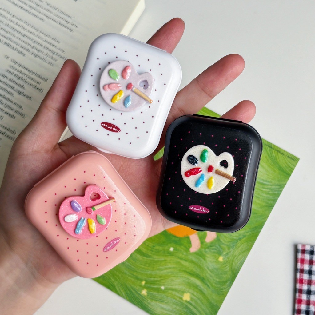 Cute Contact Lens Case Compact Mirror Contact Lens Case Good Sealing ...