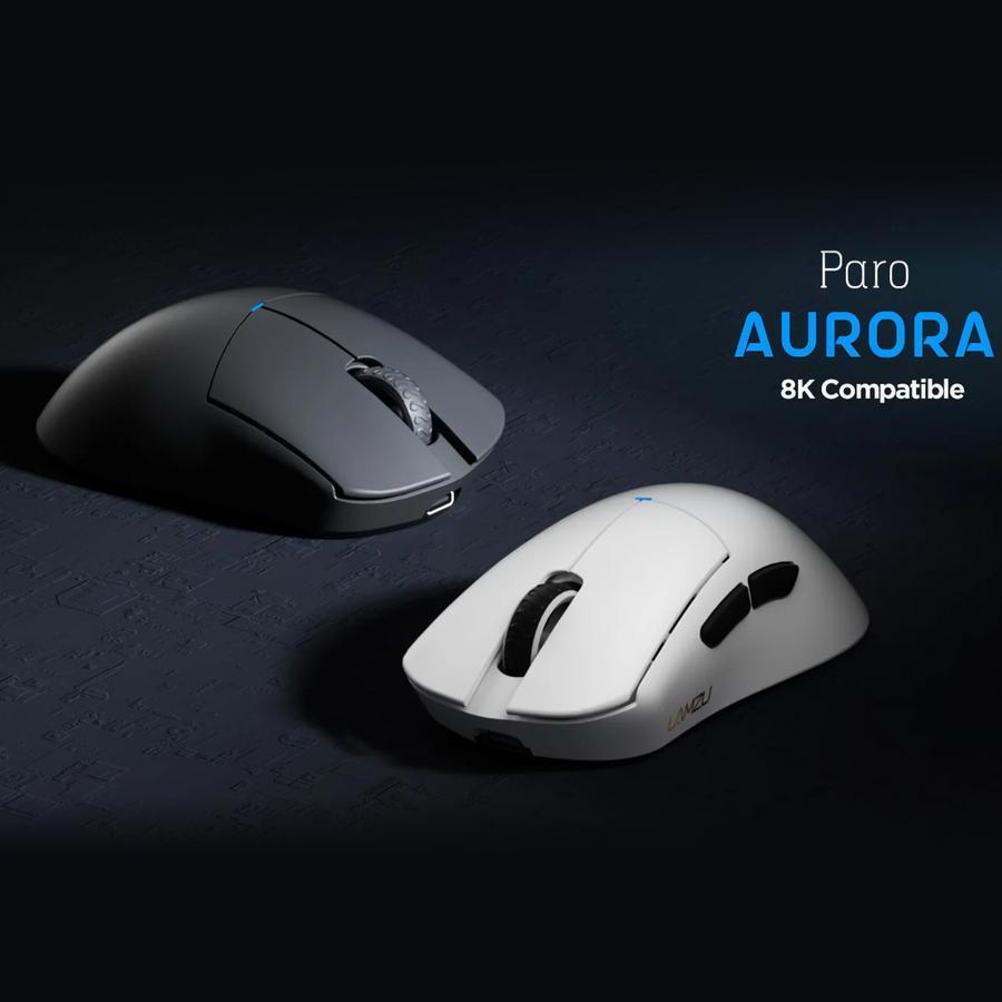 LAMZU Paro Aurora Gaming Mouse Ergonomic PAW3950 Ultra Light Dual Mode - Gambar 2