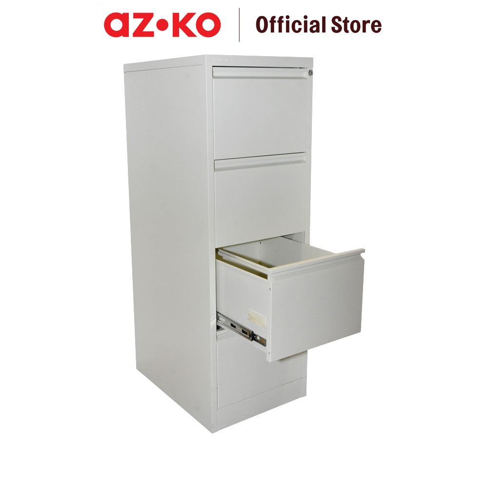 AZKO Krisbow Filing Cabinet Besi 4 Tingkat - Krem File Cabinet Filling Kabinet Laci Tempat Dokumen Arsip Berkas Document Storage Furniture Kantor - Gambar 4