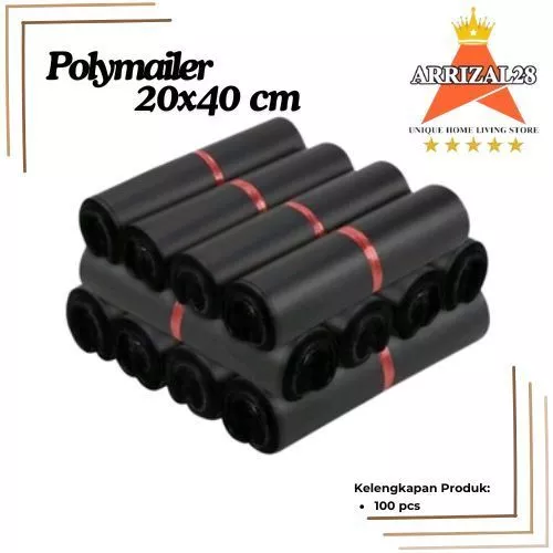 AFL PLASTIK SEAL POLYMAILER PAKING ONLINE SHOP UKURAN 20 X40 CM 1 PAX ISI 100 PCS - Gambar 2