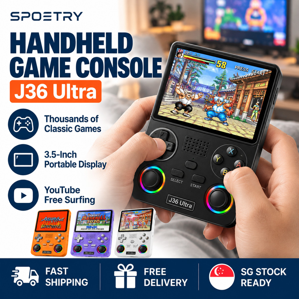 【SG】J36 Ultra Handheld Game Console 3.5 Inch WiFi Retro Gaming HD ...
