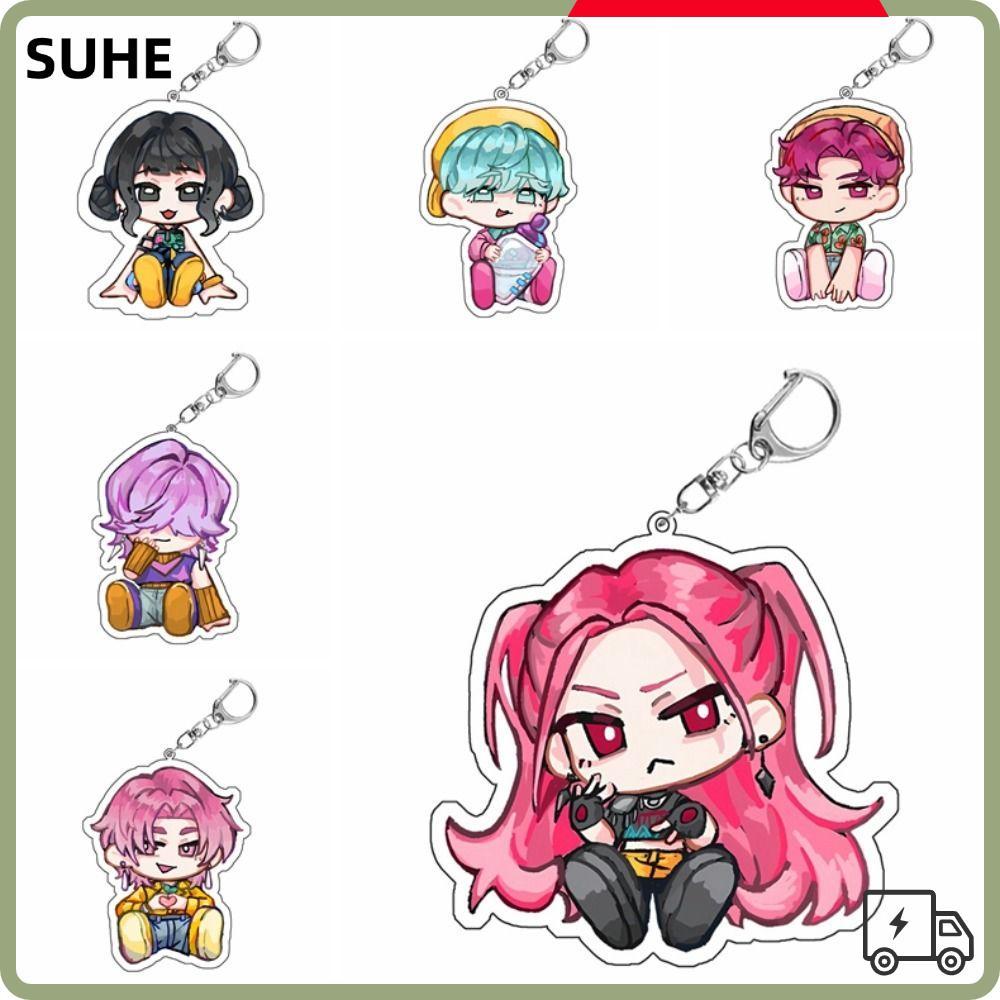 SUHE Kpop Keychains, Demon Hunters Huntrix Saja Boys Keyrings, Rumi ...