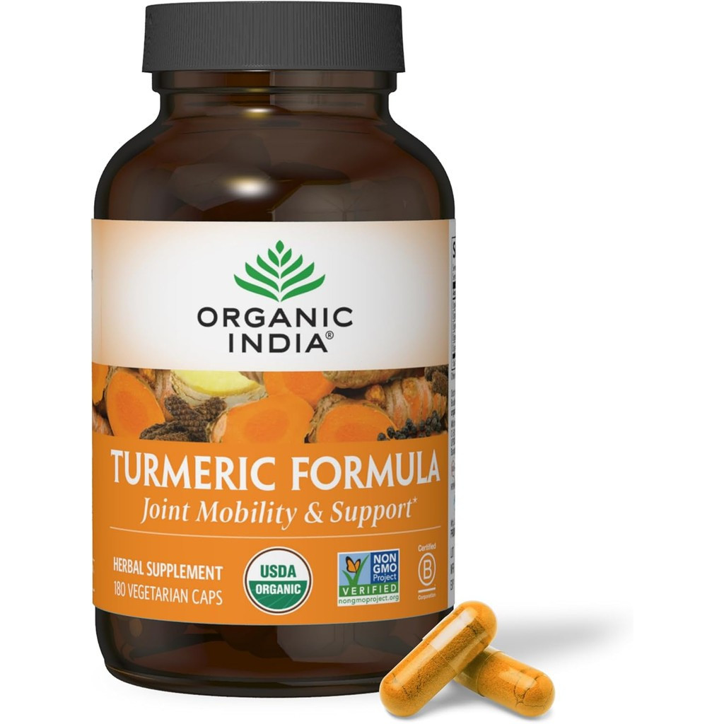 ORGANIC INDIA Turmeric Curcumin with Black Pepper - Organic Turmeric ...