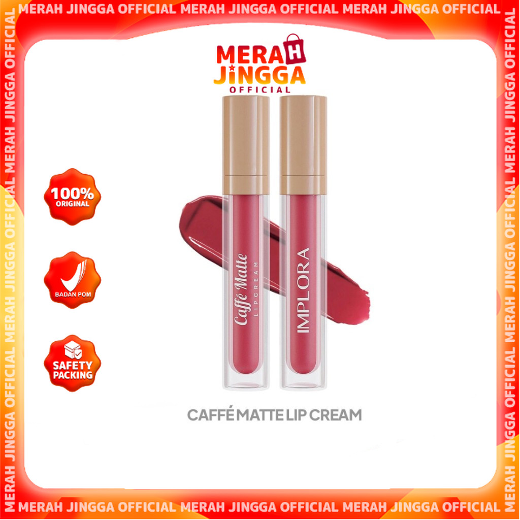 Implora Caffe Matte Lip Cream 2.9gr / Merah Jingga Official