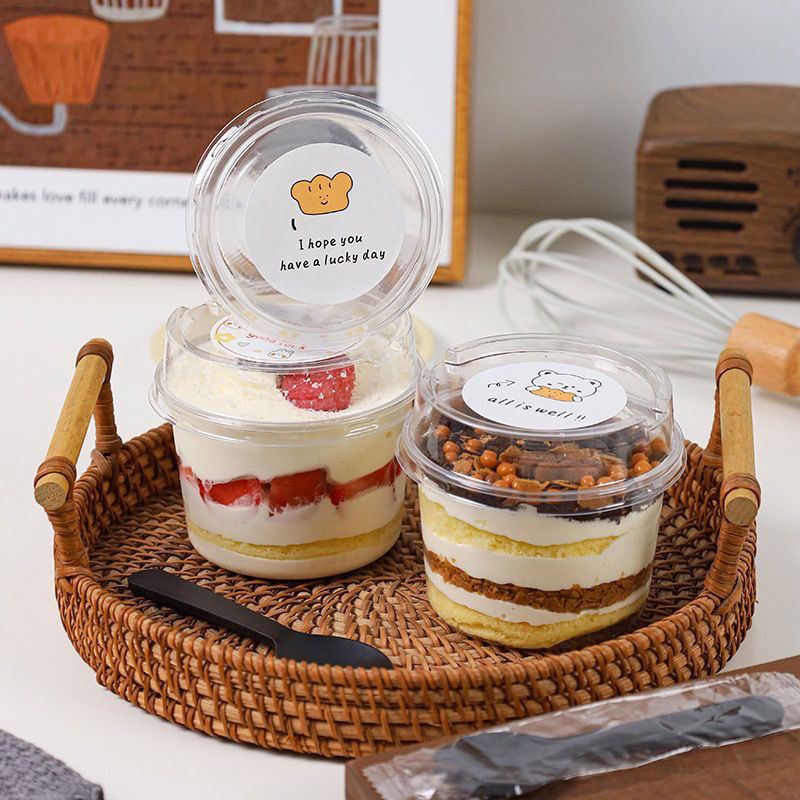 Disposable cake mousse yogurt pudding ice cream packaging box ...