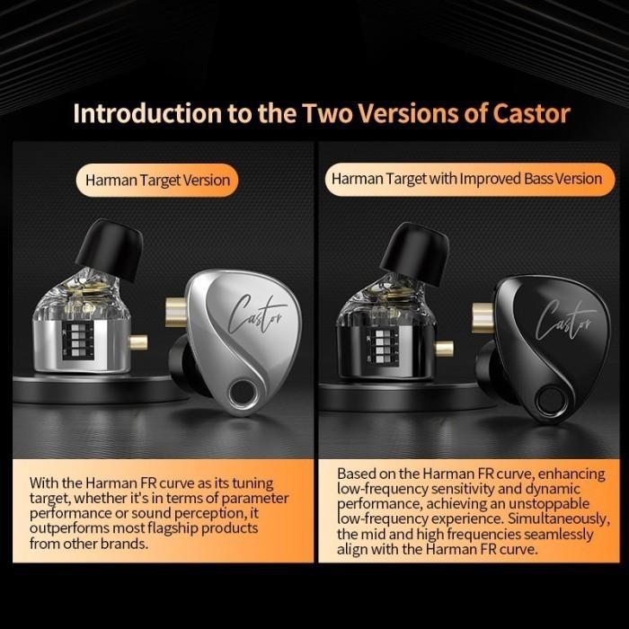 KZ CASTOR Dual Dynamic Driver Metal In Ear Earphone IEM with MIC - Gambar 2