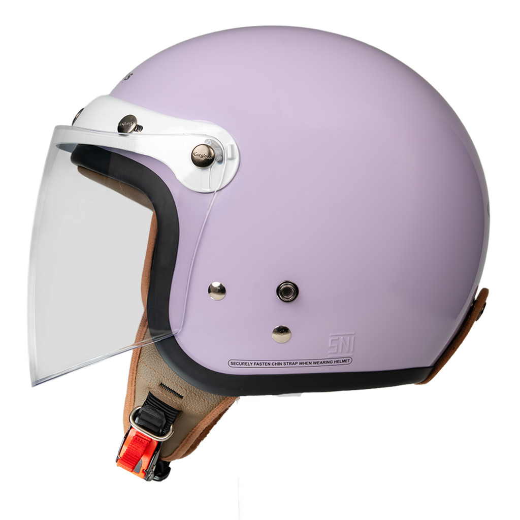 Cargloss CFH Hijab Retro Helm Half Face - Lilac - Gambar 3