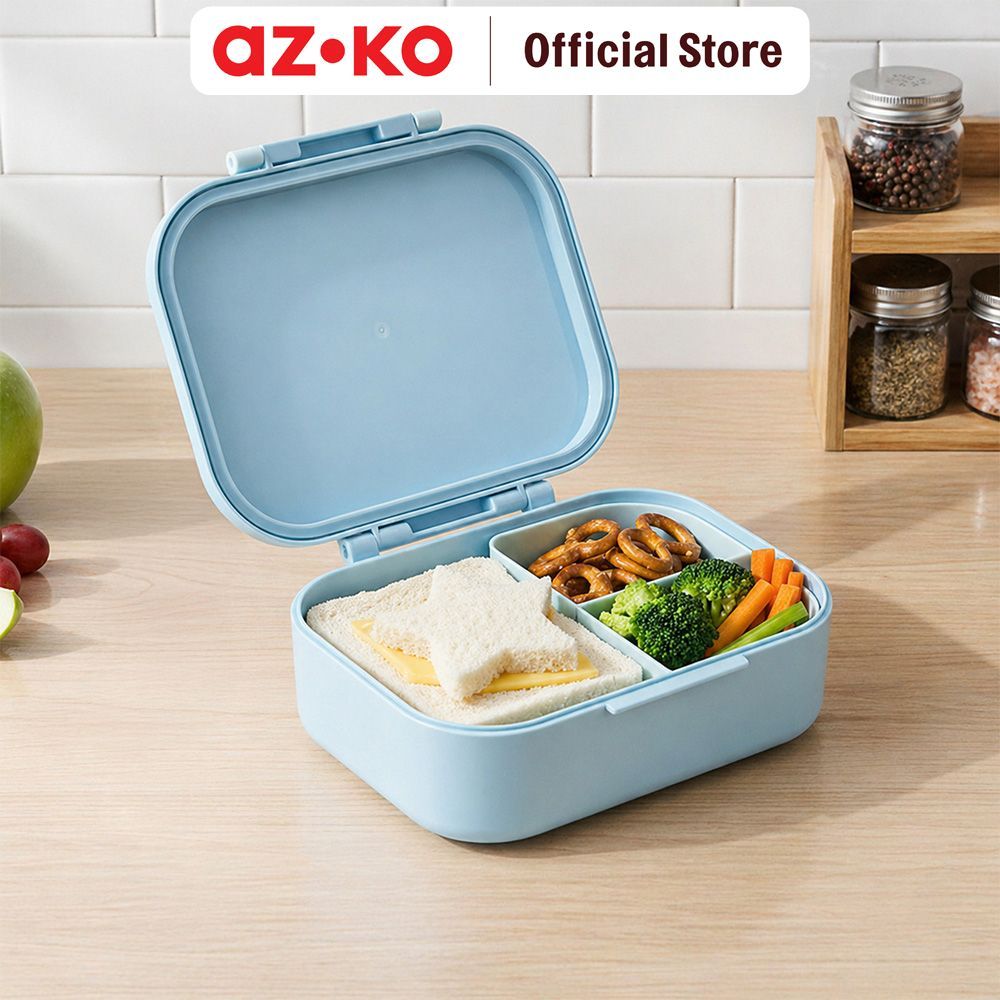 AZKO Picas Critter Tempat Makan Adjustable 3 Sekat 850 ml Bento Box Meal Container Tempat Bekal Lunch Box Kotak Bekal - Gambar 2