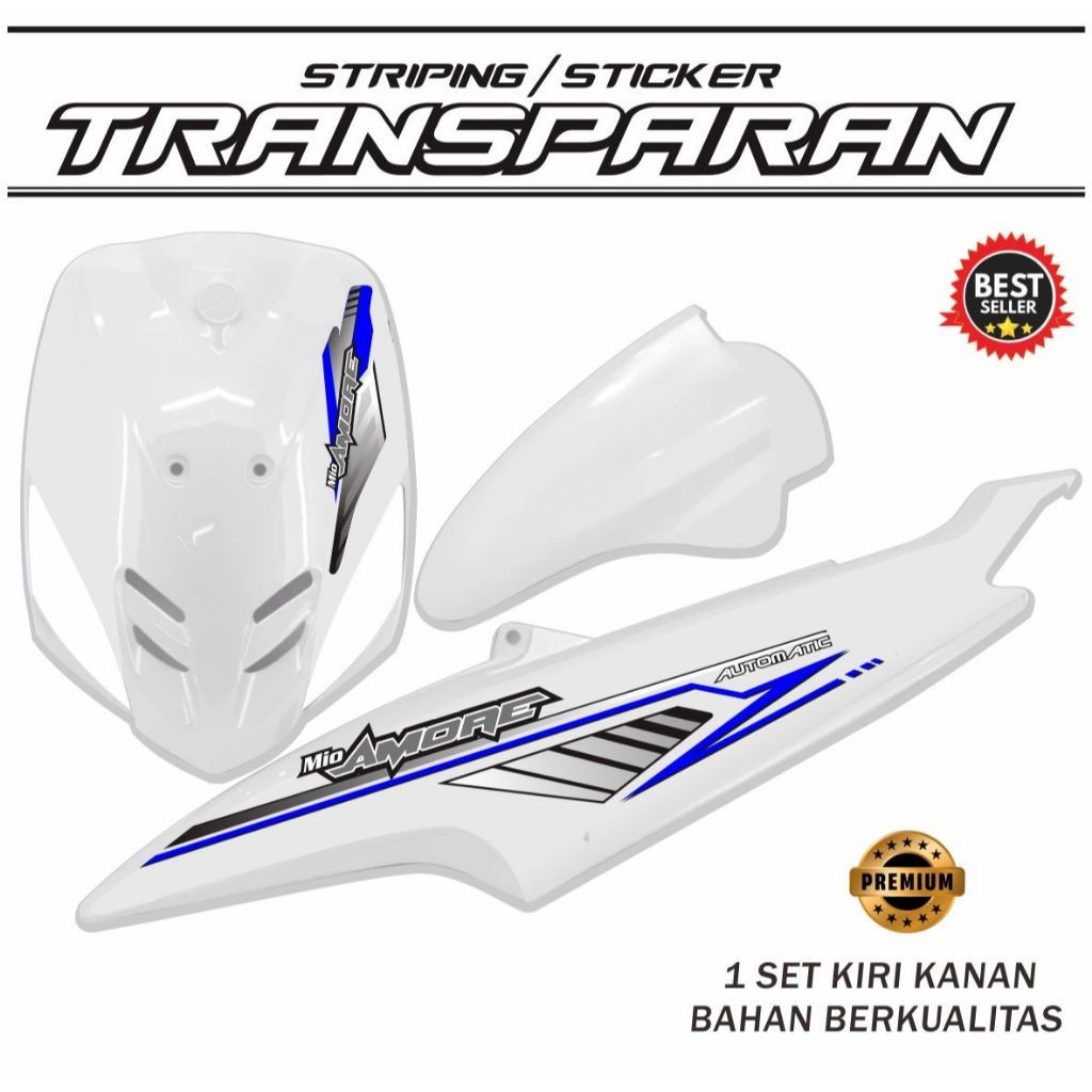 MIO STICKERS TRANSPARENT STRIPING/ FOR MIO OLD CARBON MOTORCYCLE ...