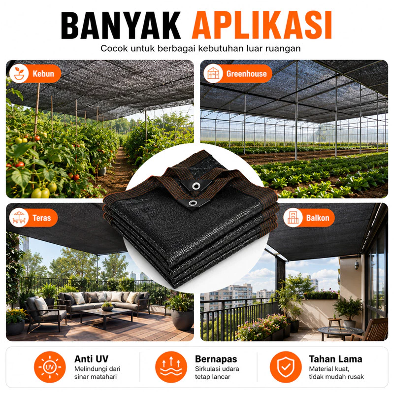 Shade Net Paranet /Jaring Tabir 95% Kain transparan Pelindung Tanaman Pelindung Garden/Jaring Kebun - Gambar 4