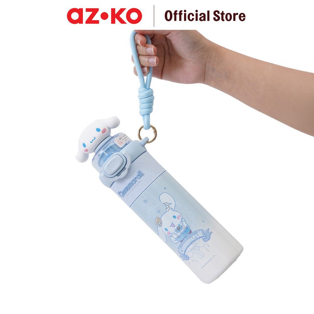 AZKO Sanrio Botol Vacuum Flask Stainless Steel 316 Dengan Strap 550 ml Tumbler Botol Air Tempat Minum Botol Minuman Water Bottle Tambler Termos - Gambar 3
