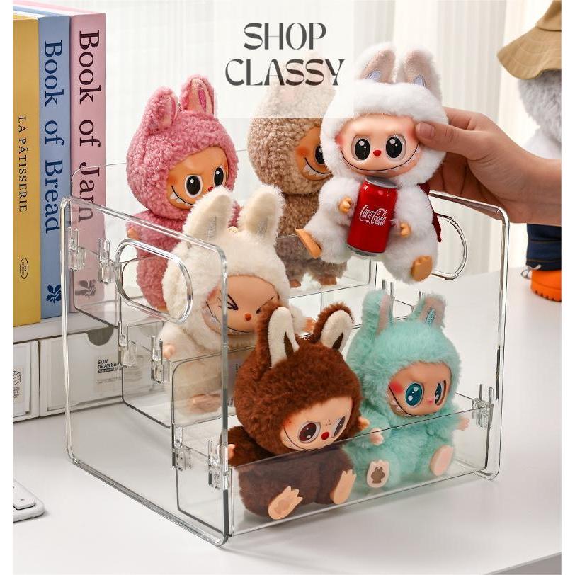 Shopclassyshop Acrylic 3 layer Widen Labubu Step Display Stand Plush ...