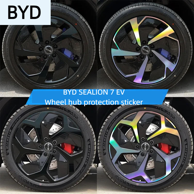BYD SEALION 7 EV Wheel Sticker Unique Modified Blackened Decoration ...