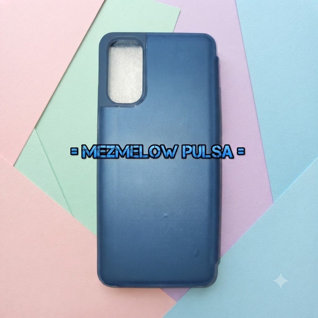 Caseng Flip Phone Case Clear View Cover Flip Case OPPO RENO 4 BIASA - Gambar 3