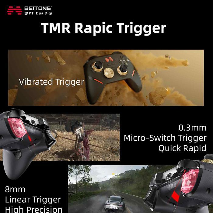 BEITONG KP40 / KP-40 Gamepad Wireless Controller Set with Charging Dock Dual TMR Joysticks & TMR Triggers Controller - Gambar 4