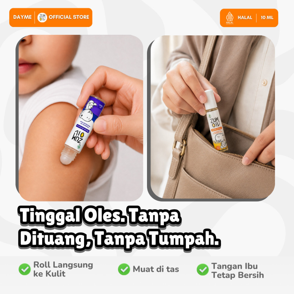Zumoil Dayme - Minyak Telon Bayi Wangi Harum Roll On Aroma Berry Manis - Gambar 3