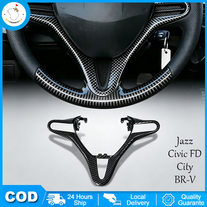 HONDA Original Carbon Steering Wheel Cover / Suitable for Jazz, Civic ...