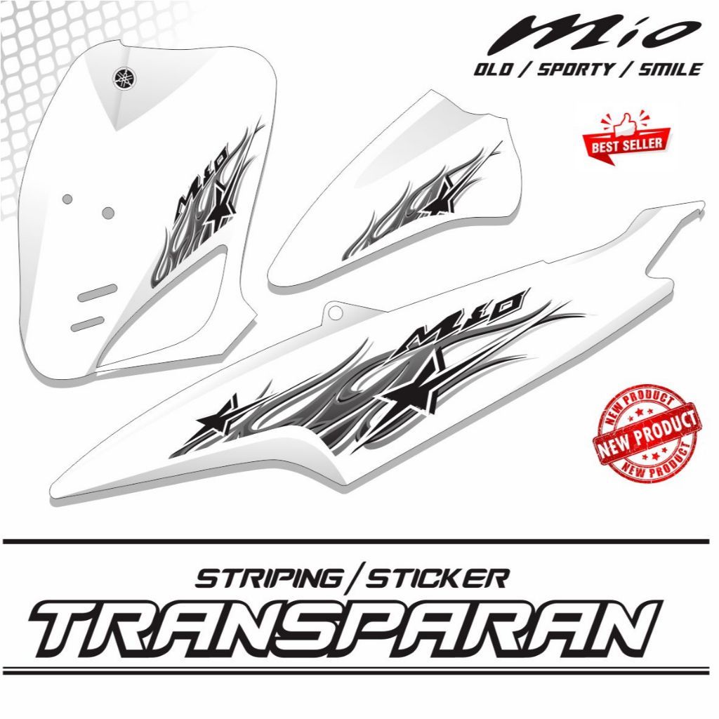 - MIO STRIPING STICKERS MIO SPORTY MIO SMILE VARIATION OF TRANSPARENT ...