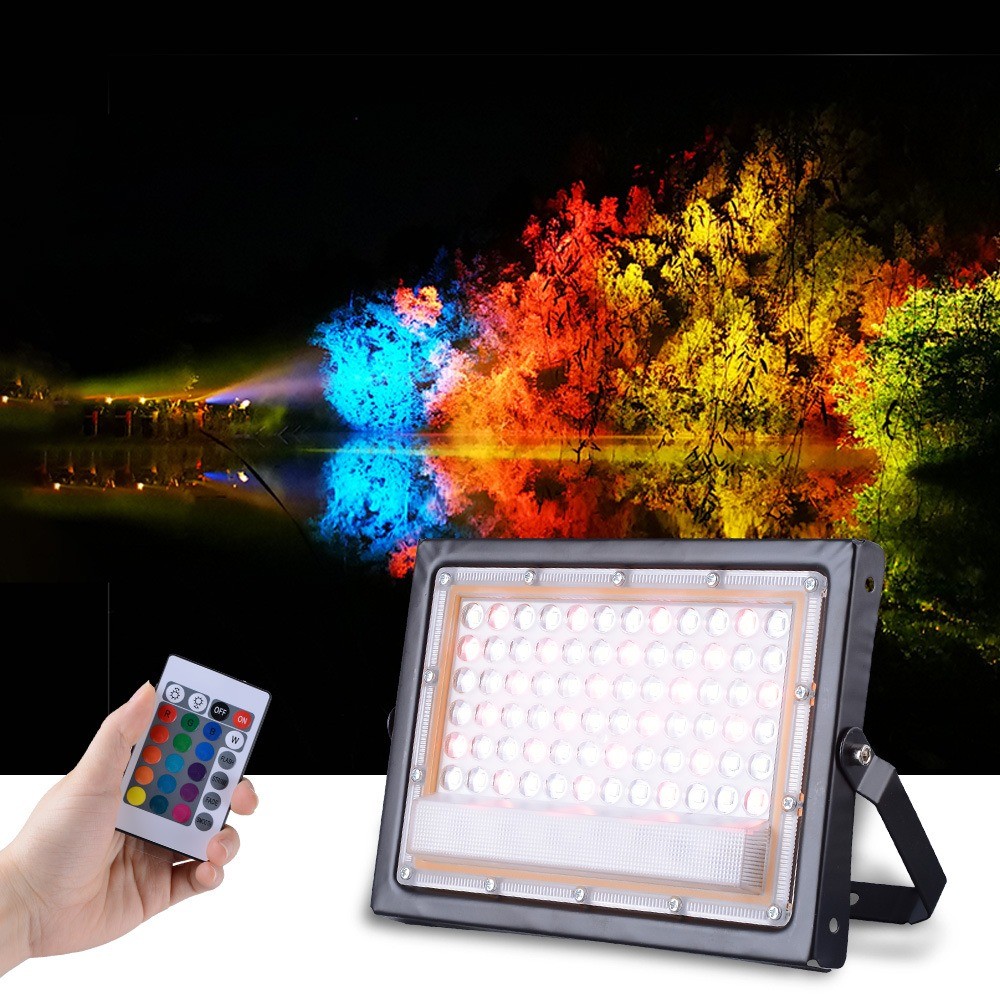 Led RGB Flood Light 50W 100W IP66 Outdoor Floodlight Spotlight 220V ...