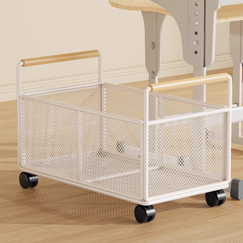[48H Shipping] School Bag Storage Rack Book Trolley with Wheels ...