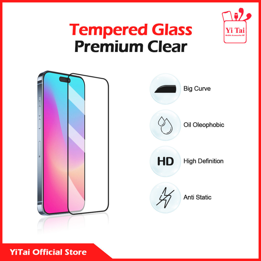 YI TAI Tempered Glass Glow Bening Anti Spy Blue Glare Vivo V50 V50 Lite V60 Lite T5 Pro - Gambar 3