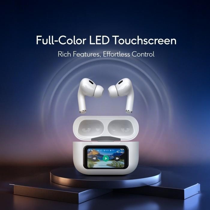 KiiP DTS16 / DTS-16 TWS ANC Headset Bluetooth 5.4 Earphone Smart Screen Active Noise Reduction - Gambar 2