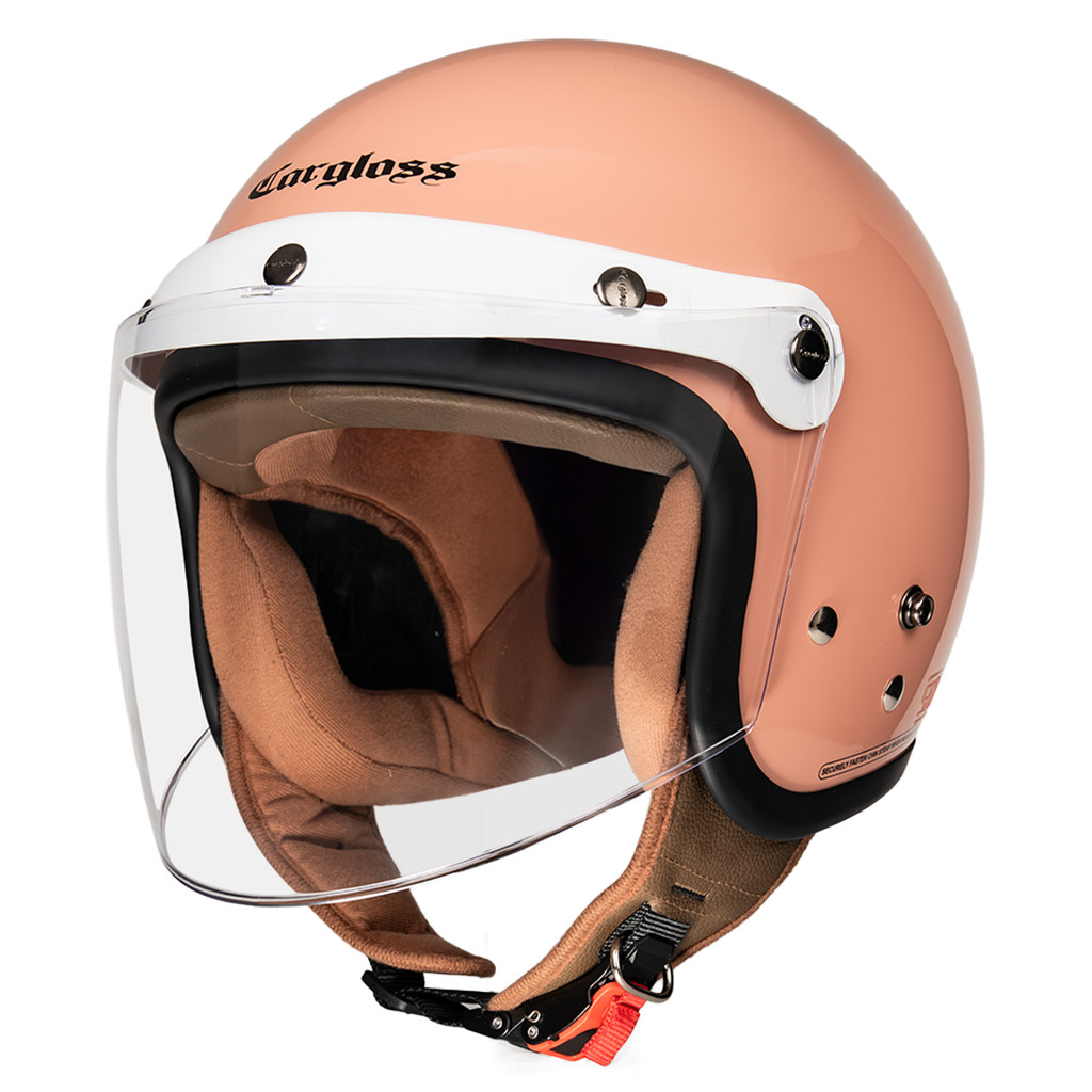 Cargloss CFH Hijab Retro Helm Half Face - Dusty Pink - Gambar 2