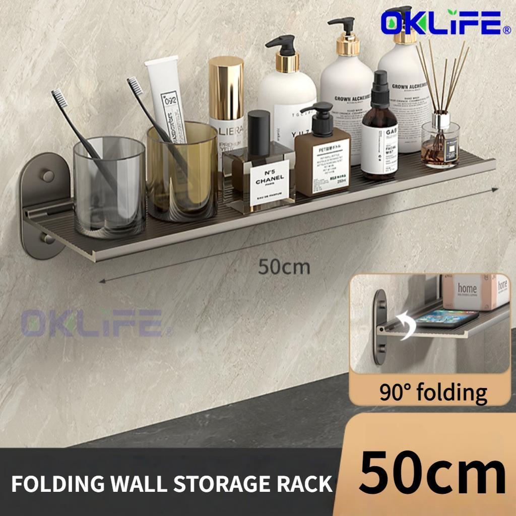 Single Tier No Drill Bathroom Shelf Rust Proof Wall Mount Above Mirror Washstand Organizer Condo Toilet Storage view 12
