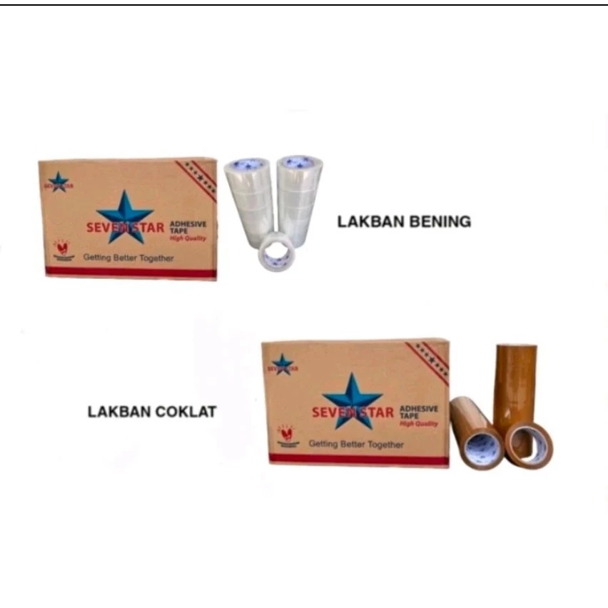 LAKBAN SEVEN STAR TAPE 45 MM X 200 YARD - Gambar 3