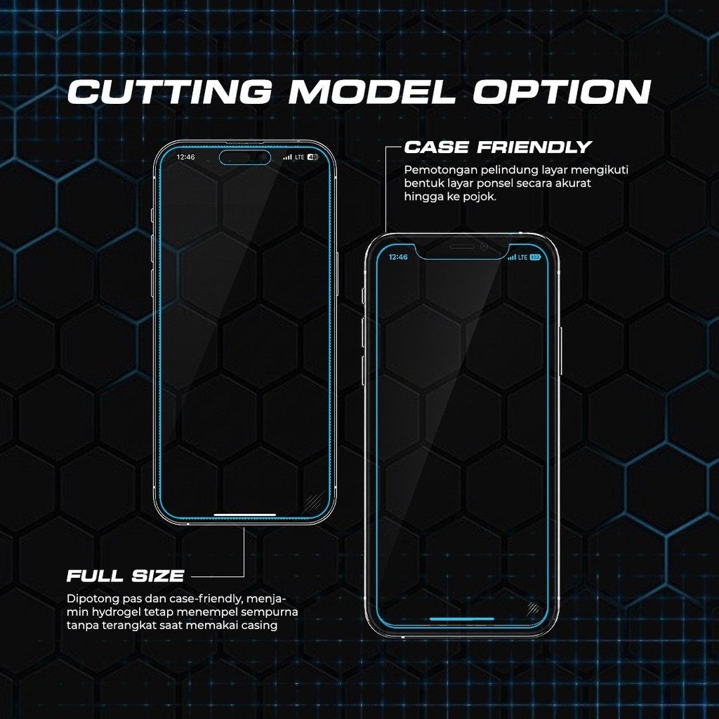 Atlas Gear Hydrogel Clear HD Matte Screen Protector Nano Self Healing Anti Gores Bening Anti Shock Proof All Type HP - Gambar 2