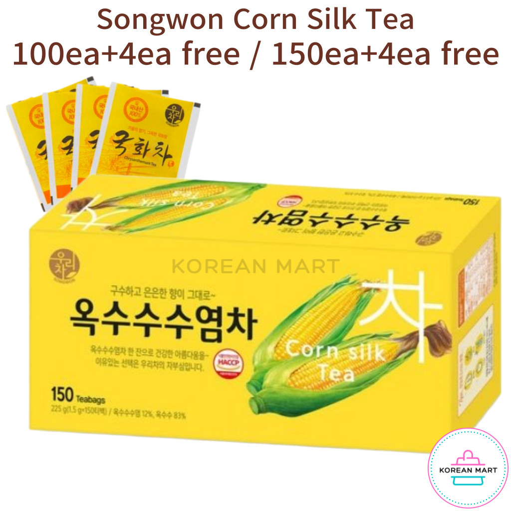 Songwon Korea Tea Corn Silk Tea 100ea+4ea, 150ea+4ea / Korean Roasted ...