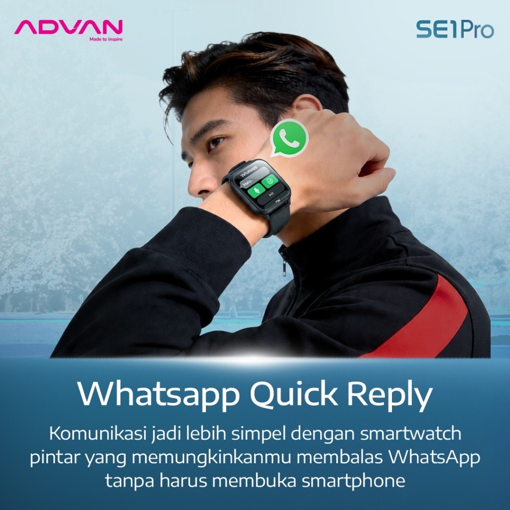 ADVAN Smartwatch SE1 / SE-1 / SE 1 IPS Display 1.83" Bluetooth Calls Bluetooth 5.2 Ai Voice Assistant 100+ Sport Mode Waterproof - Gambar 4