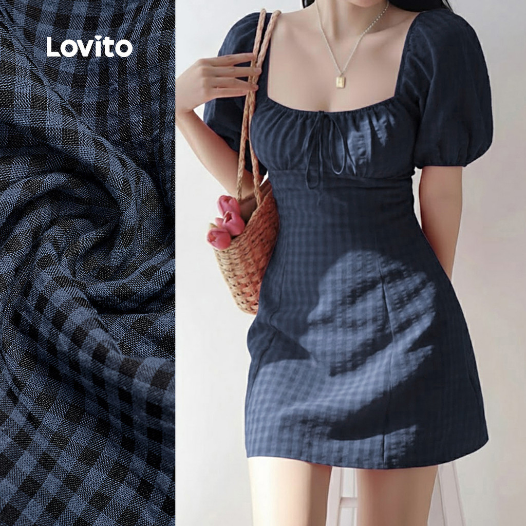 (Lovito x Miki) Casual Dress Commute Leisure Jacquard Spring/summer ...