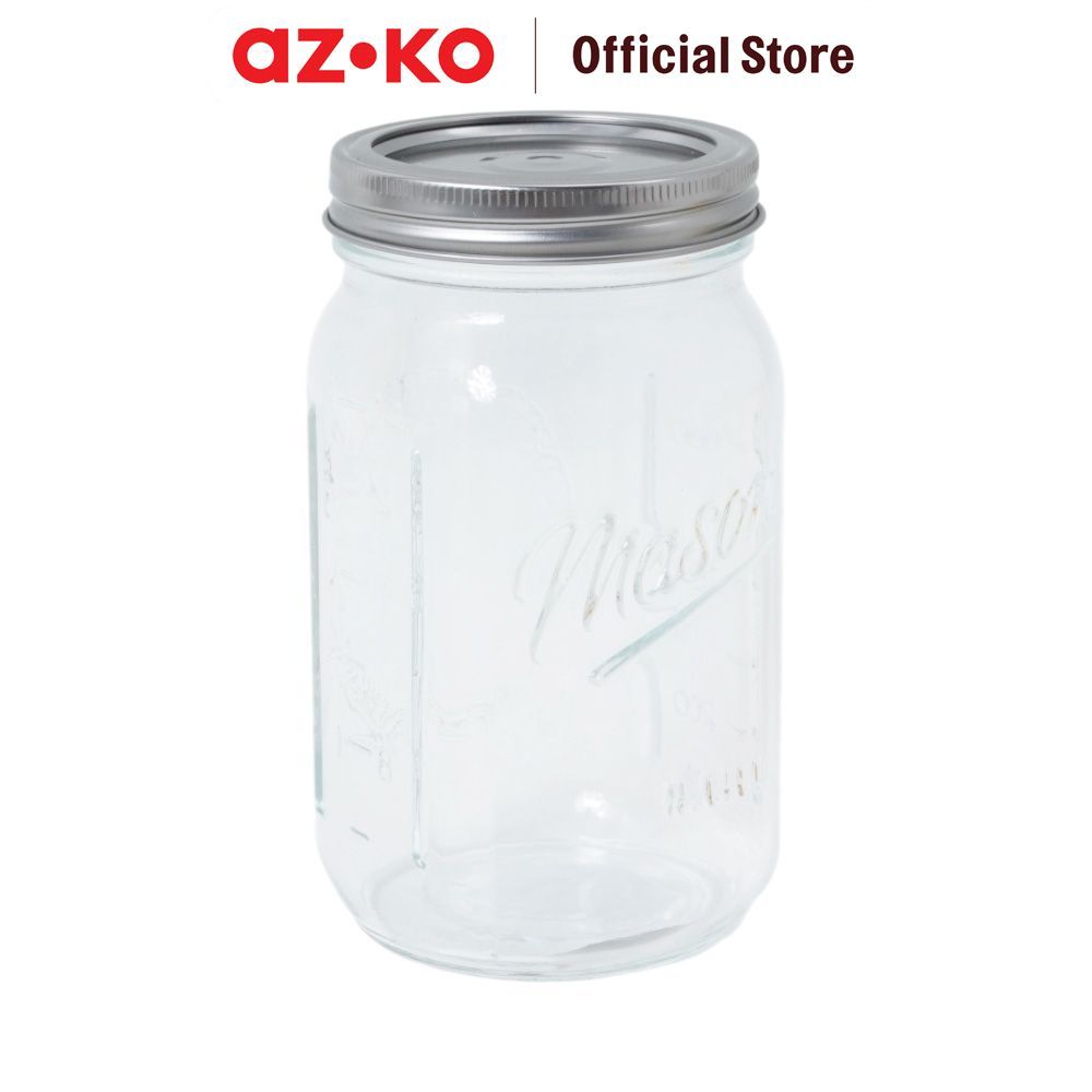AZKO Culinart Stoples Kaca Preserving 950 ml Toples Jar Food Container Setoples Wadah Penyimpanan Kedap Udara - Gambar 3