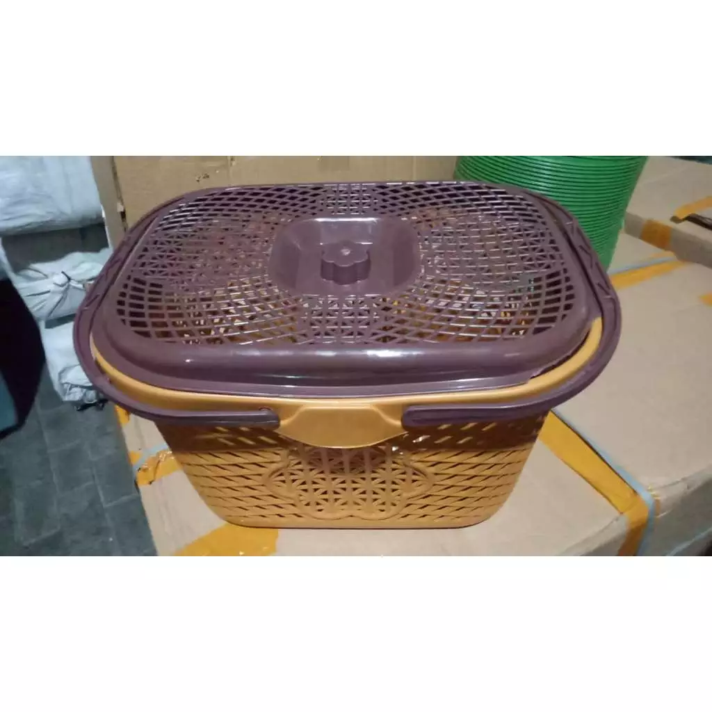 (BUBBLEWRAP) KERANJANG SAKURA LATTE + TUTUP - Gambar 4