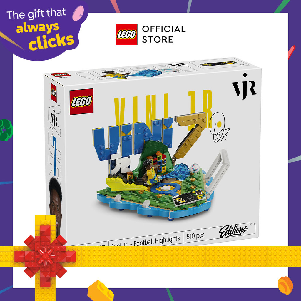 LEGO Editions Football 43027 Vini Jr. – Soccer Highlights (510 Pieces), FIFA World Cup 2026 Collection, Toys, Bricks, Mainan Anak Laki Laki