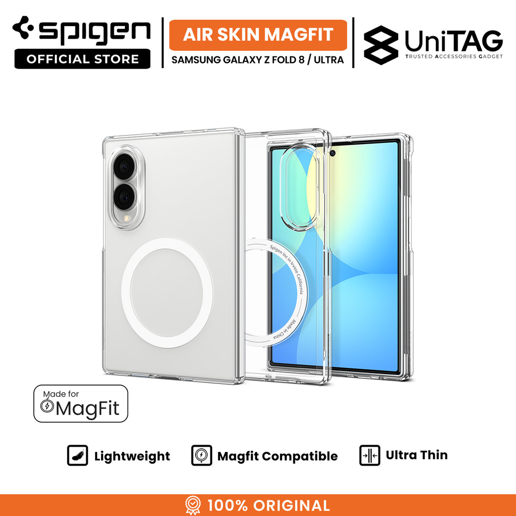 SPIGEN Case for Samsung Galaxy Z Fold 8 Ultra Air Skin Magfit Ultra Thin Magnetic Clear Casing - Gambar 2