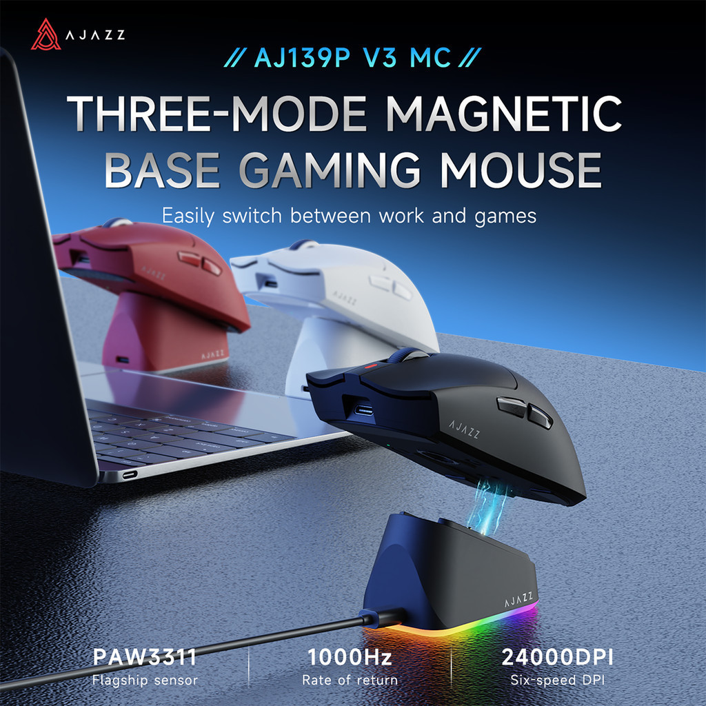 Ajazz AJ139 / AJ-139 / AJ 139 P V3 MC Wireless Gaming Mouse Paw3311 - Gambar 2