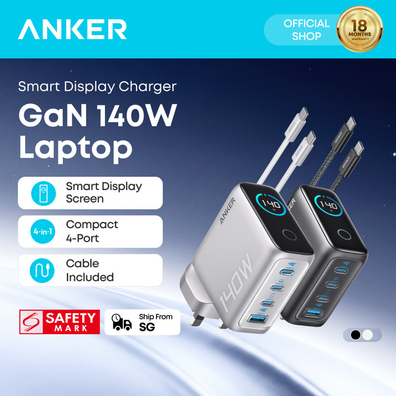 【新品未開封】Anker Charger (140W, 4 Ports) 140W USB-C Charger, Anker Portable Charger, 4-Port Multi-Device