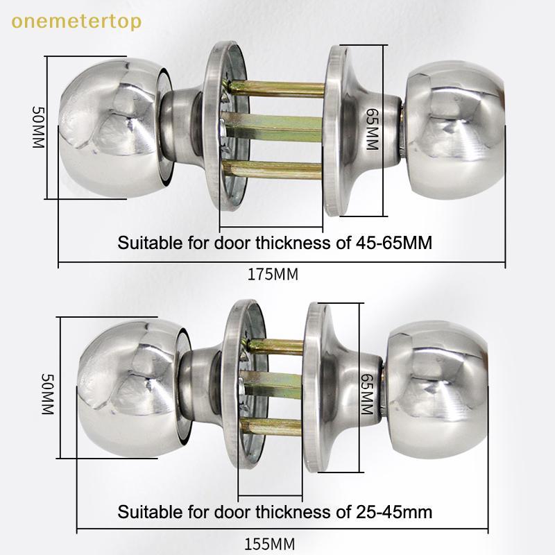 Onemetertop Stainless Steel Round Keyless Bathroom Door Handle With ...