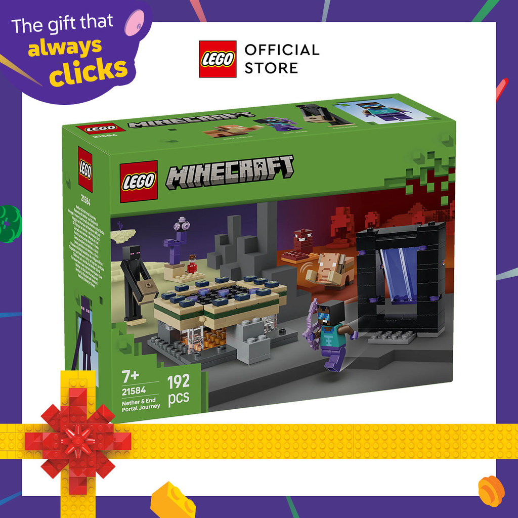 LEGO Minecraft 21584 Nether & End Portal Journey (192 Pieces), Building Block, Toys, Bricks