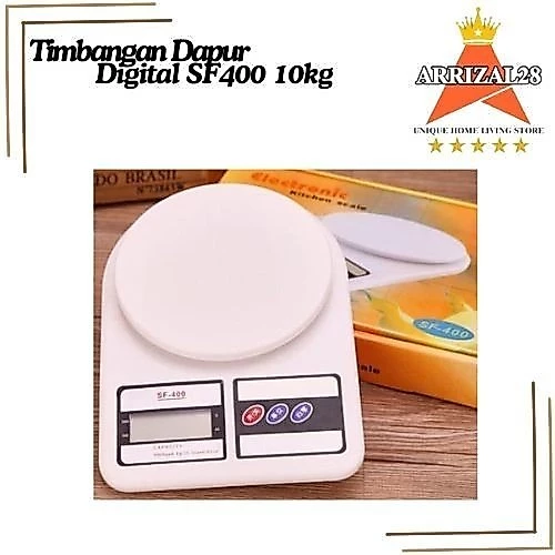 ELECTRONIC KITCHEN SCALE TIMBANGAN DAPUR DIGITAL SF400 KAPASITAS 10 KG DUS KUNING - Gambar 2