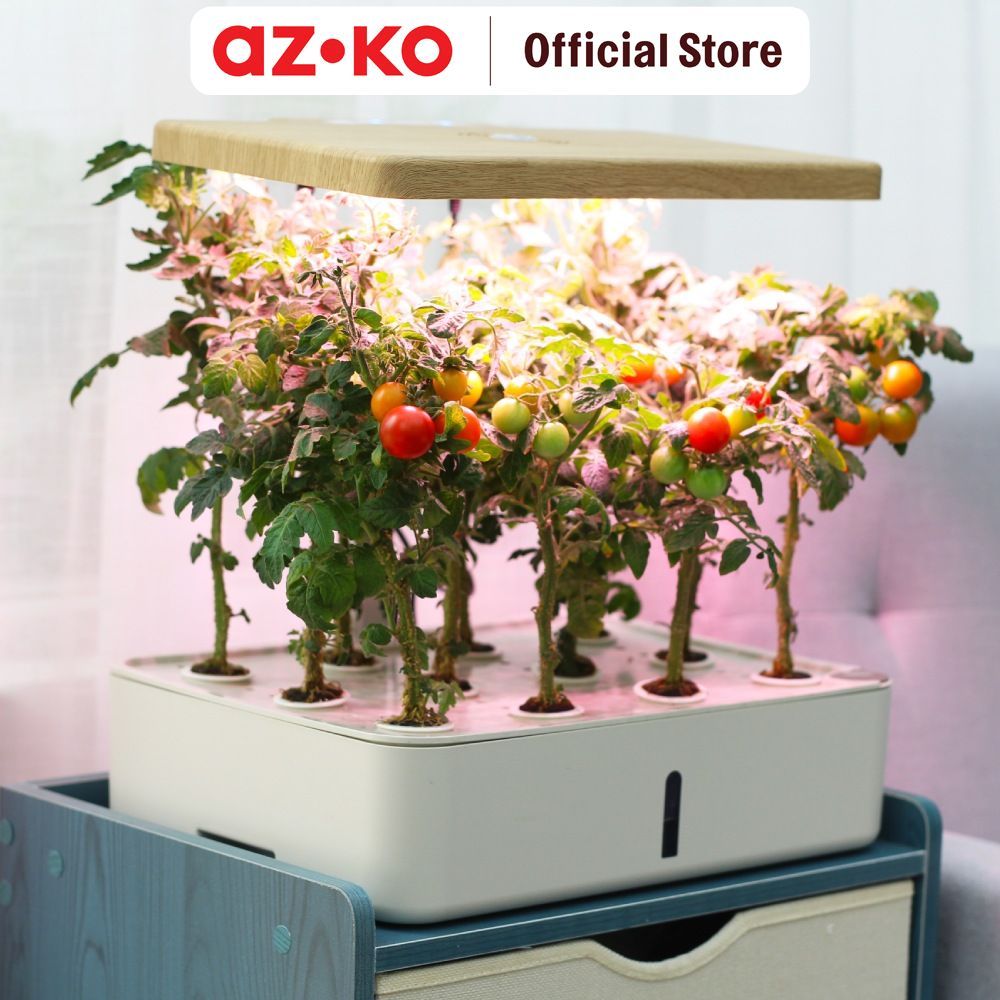 AZKO Soleil Pot Indoor Hydroponic Planter - Putih Hydroponic Planter Pot Indoor Wadah Tanam Water Culture Growing Container - Gambar 3