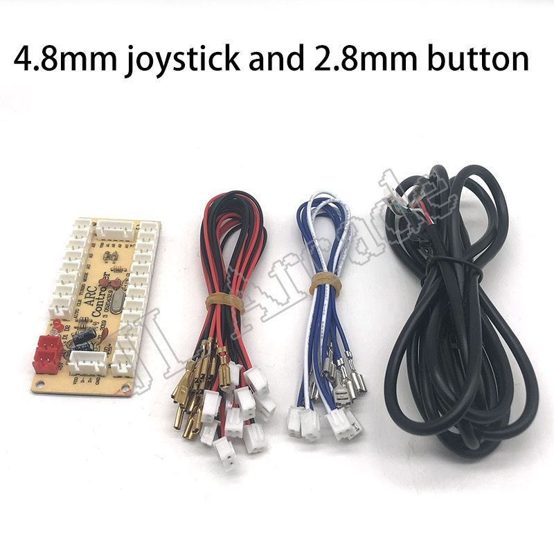 Game Console USB Arcade Joystick Yellow Chip Circuit Board Box Wiring ...