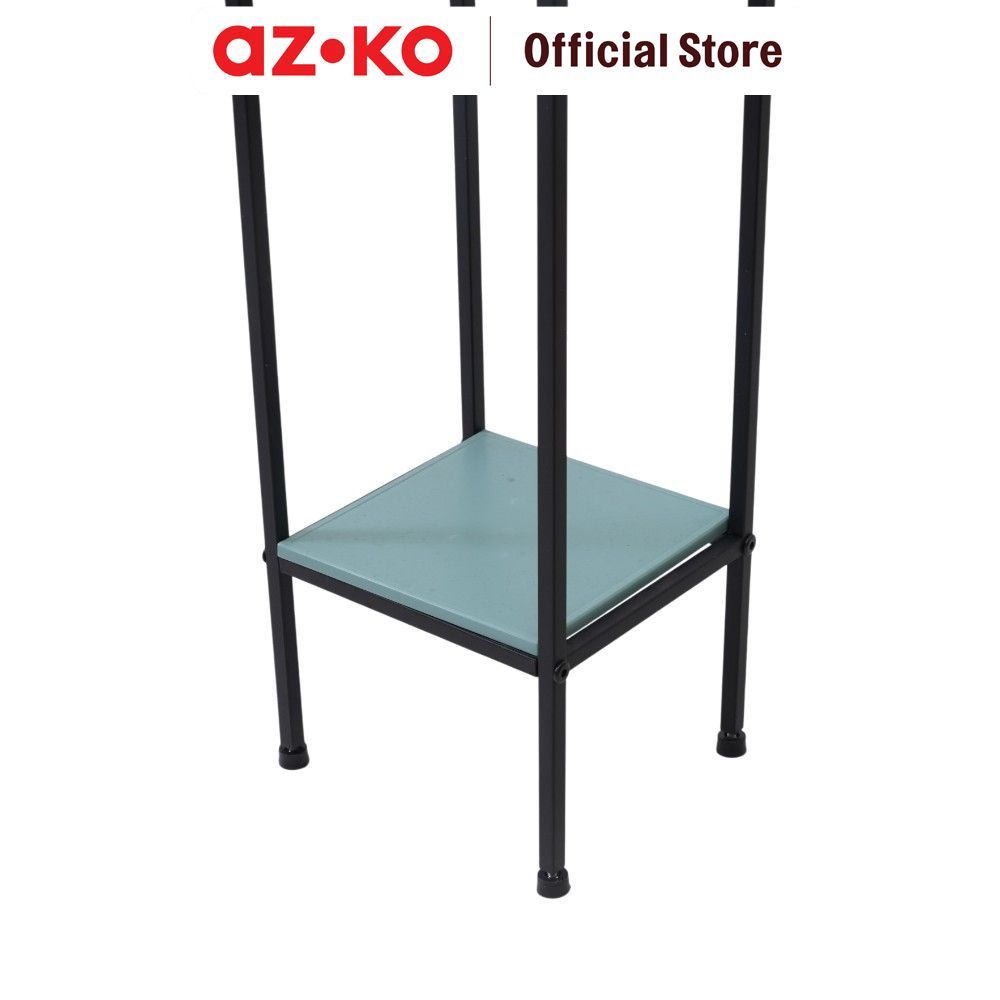 AZKO Soleil Verde Rak Tanaman 2 Tingkat Square - Mix Rak Bunga Plant Stand Rak Taman Stand Pot Rak Dekorasi Outdoor - Gambar 4