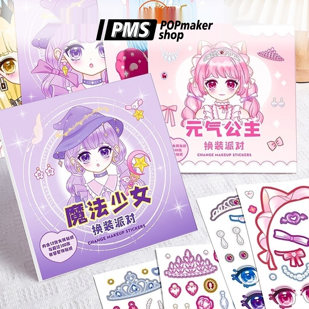 PoPmaker shop buku stiker interaktif anak edukatif mainan hibur si kecil aman kualitas baik untuk restoran keluarga H1048 COD - Gambar 3