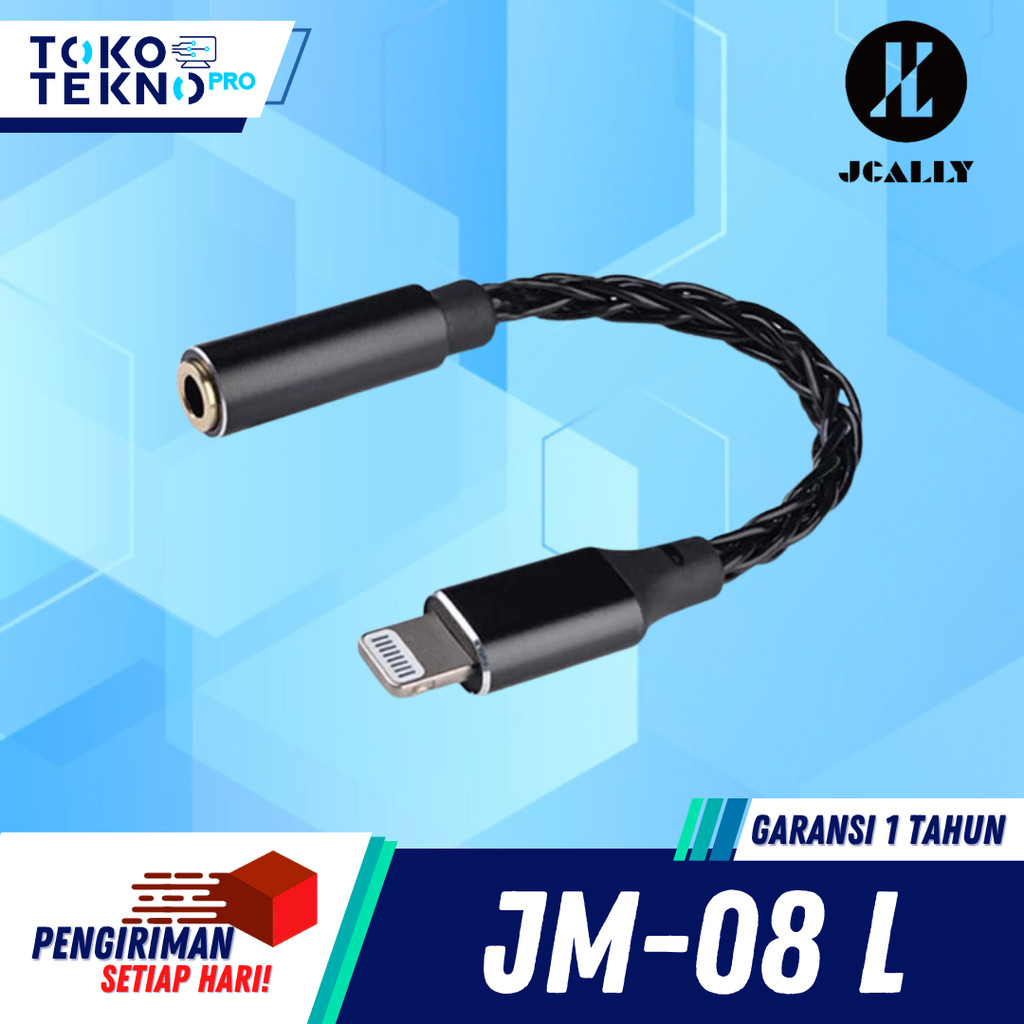 JCALLY JM08L / JM-08L / JM 08 L Kabel Audio Iphone CONVERTER + Dongle DAC Lightning to Jack 3.5mm MFi Lightning Audio Converter Adapter 3,5mm Jack