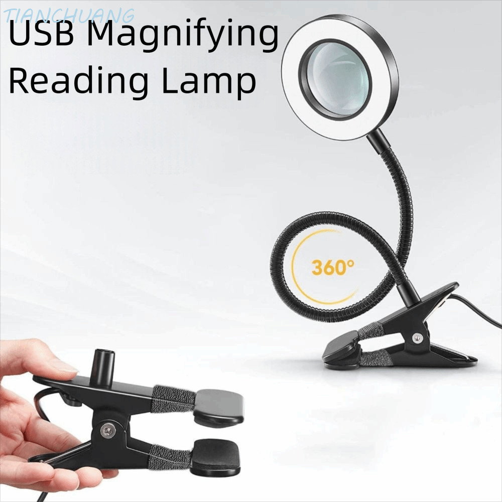 TIANCHUANG LED Magnifying Glass Lamp, 5X Magnification Adjustable ...