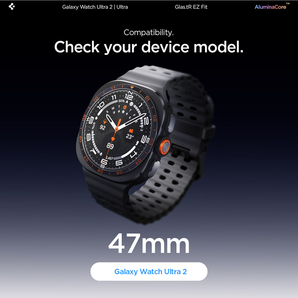 SPIGEN Tempered Glass for Samsung Galaxy Watch Ultra 2 47mm GlastR EZ Fit Clear Anti Scratch Screen Protector - Gambar 2