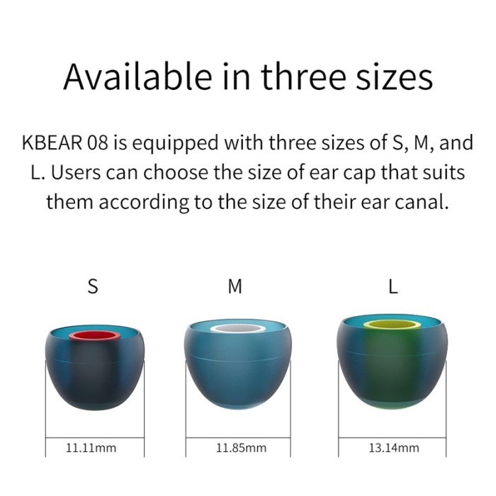 KBEAR 08 Eartips Soft Silicone Upgrade Replacement Karet Earphone All size - Gambar 3